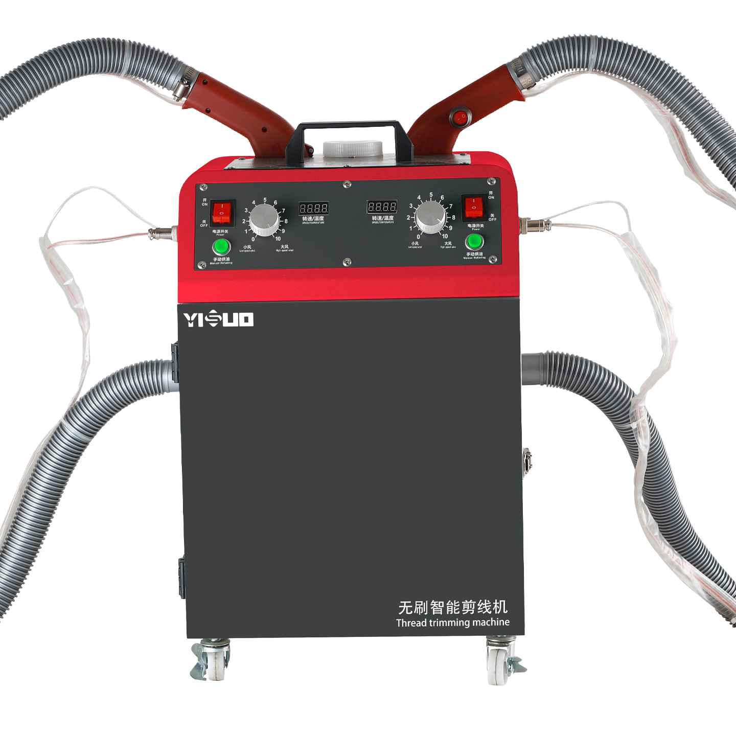 YS-J98无刷双电机双头剪线机  红黑色